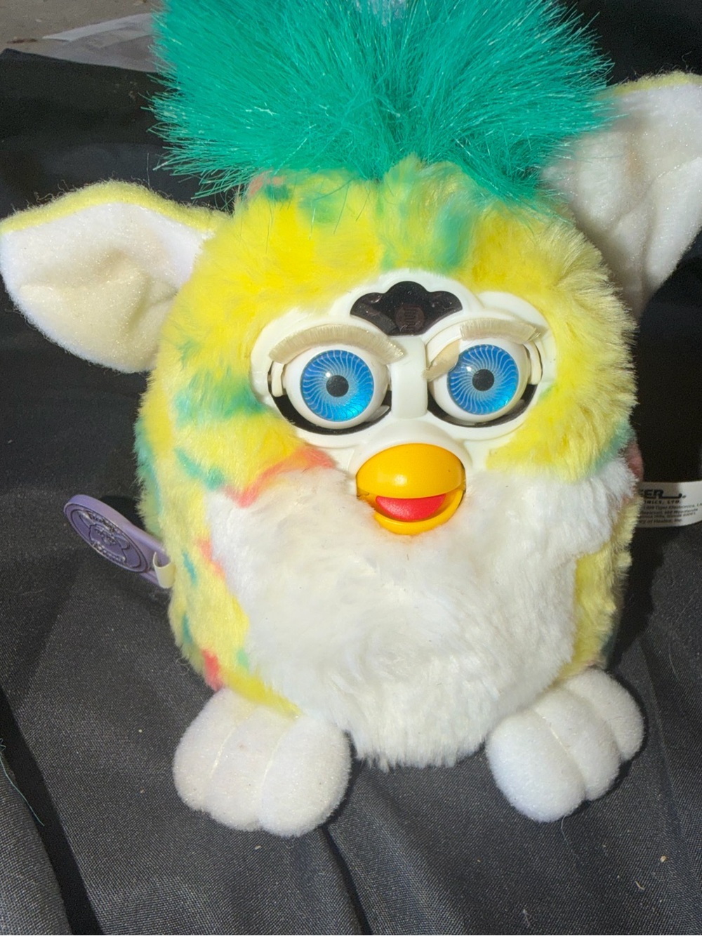 Vintage Furby Baby Yellow Confetti Model 70-940 Tested Working Tiger Electronics
